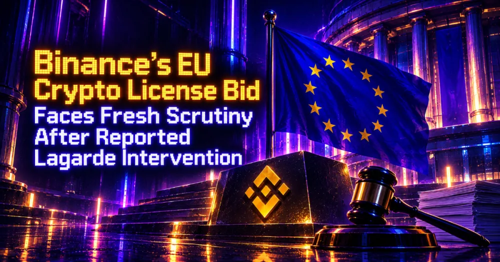 Binance’s EU Crypto License Bid Faces Fresh Scrutiny After Reported Lagarde Intervention Binance’s EU Crypto License Bid Faces Fresh Scrutiny After Reported Lagarde Intervention