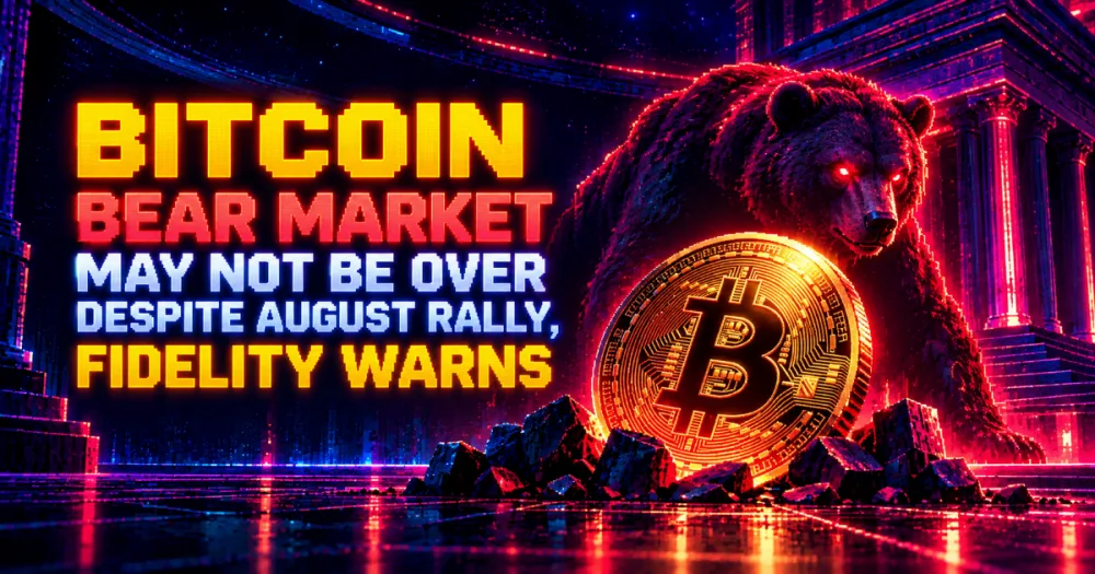 Bitcoin Bear Market May Not Be Over Despite August Rally, Fidelity Warns Bitcoin Bear Market May Not Be Over Despite August Rally, Fidelity Warns