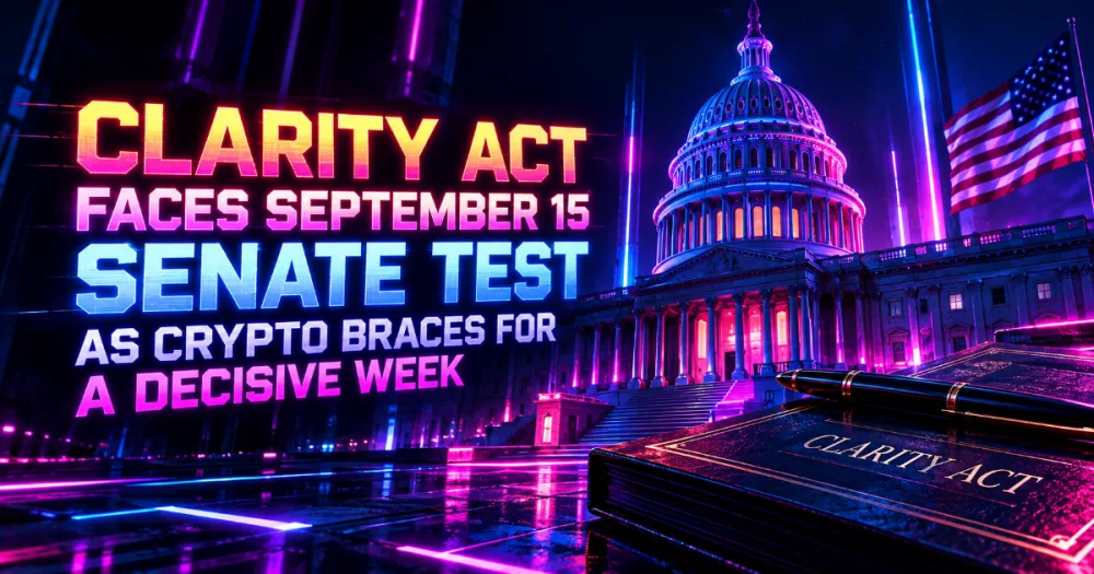 CLARITY Act Faces September 15 Senate Test as Crypto Braces for a Decisive Week CLARITY Act Faces September 15 Senate Test as Crypto Braces for a Decisive Week