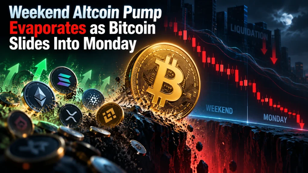 Weekend Altcoin Pump Evaporates as Bitcoin Slides Into Monday Weekend Altcoin Pump Evaporates as Bitcoin Slides Into Monday