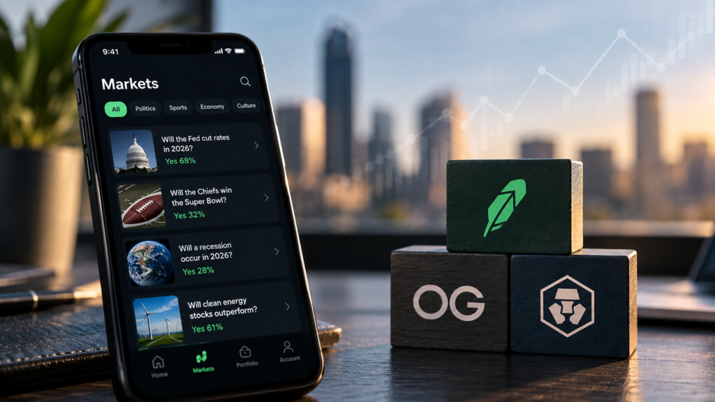 Robinhood Picks OG.com to Power Prediction Markets, Takes Equity Stakes in Crypto.com