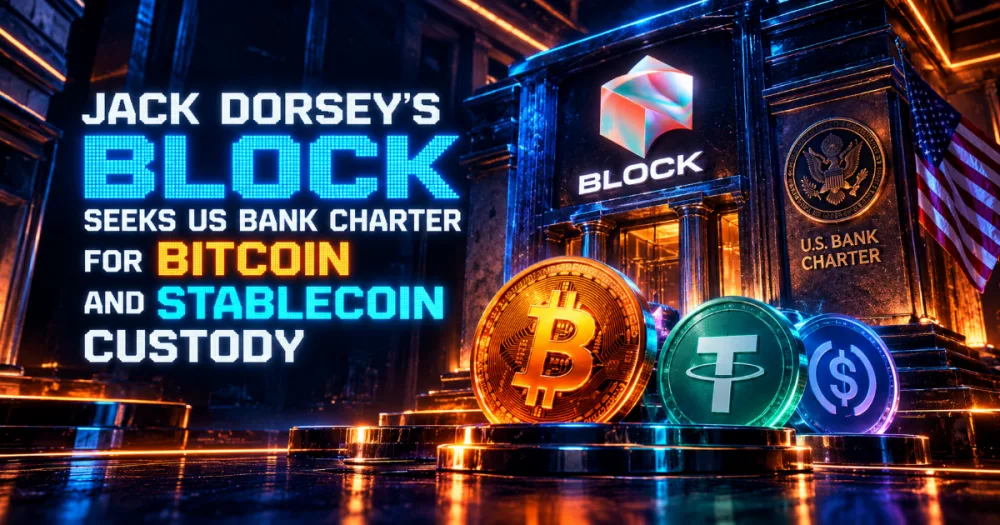 Jack Dorsey’s Block Seeks US Bank Charter for Bitcoin and Stablecoin Custody Jack Dorsey’s Block Seeks US Bank Charter for Bitcoin and Stablecoin Custody