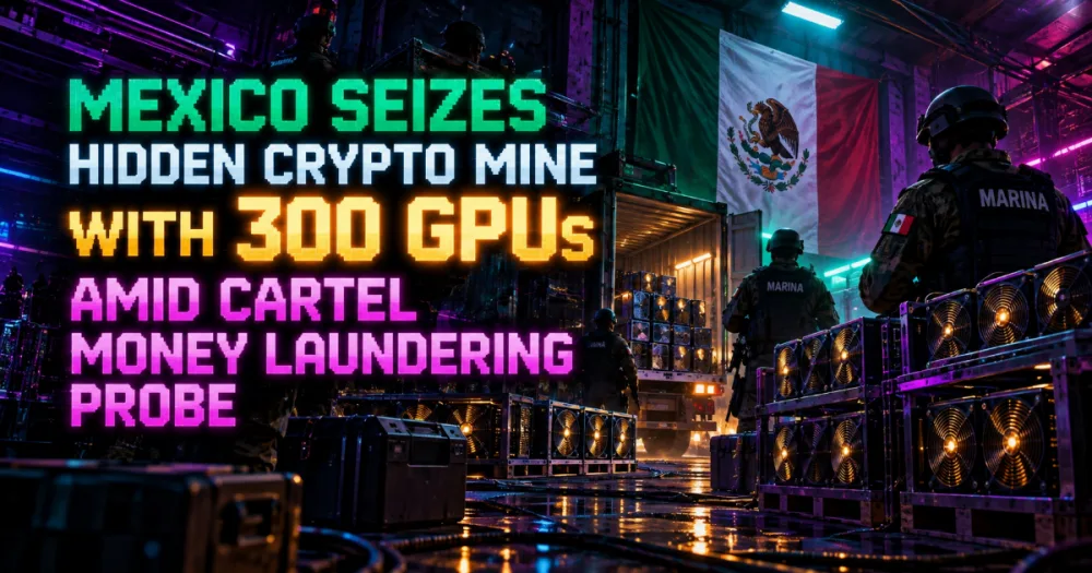 Mexico Seizes Hidden Crypto Mine With 300 GPUs Amid Cartel Money Laundering Probe Mexico Seizes Hidden Crypto Mine With 300 GPUs Amid Cartel Money Laundering Probe