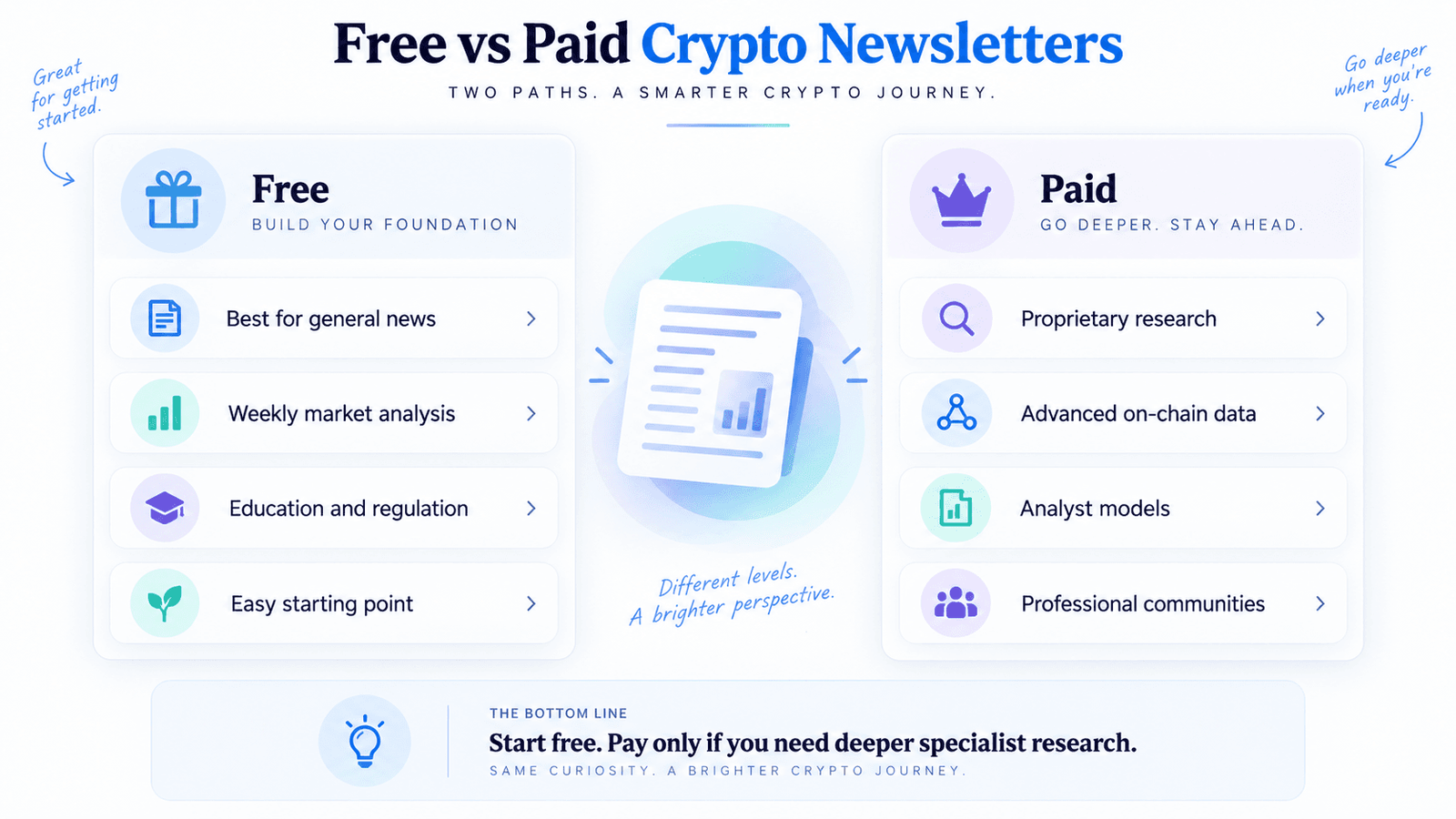 Free vs Paid Crypto Newsletters
