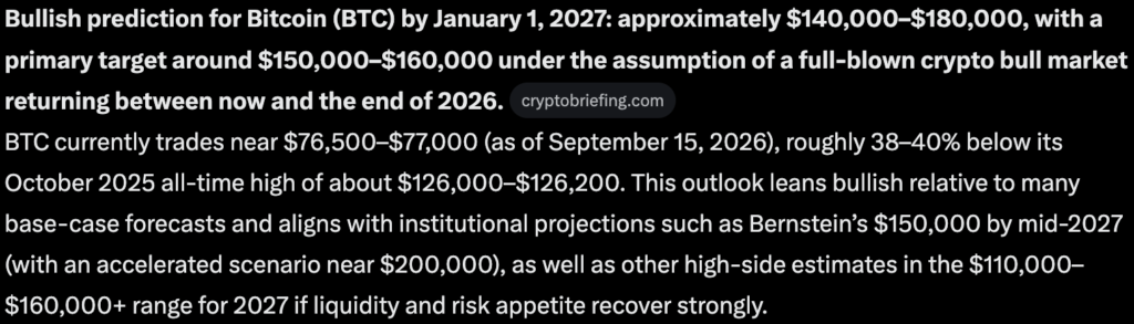 Mark zuckerberg meta AI predicts an explosive end to 2026 for BTC