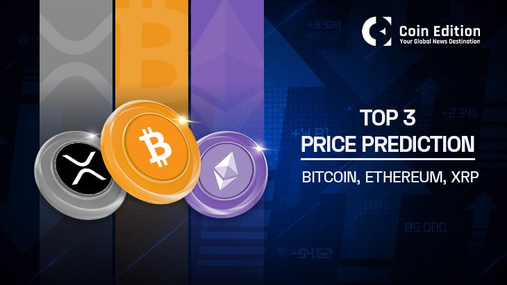 Top 3 Price Prediction: Bitcoin (BTC), Ethereum (ETH), and XRP (XRP)