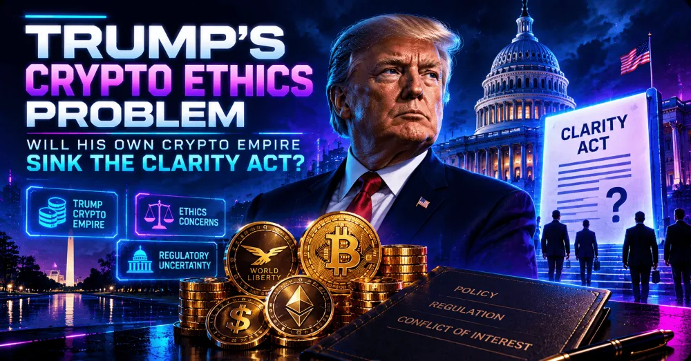 Trump’s Crypto Ethics Problem: Will His Own Crypto Empire Sink the CLARITY Act? Trump’s Crypto Ethics Problem: Will His Own Crypto Empire Sink the CLARITY Act?