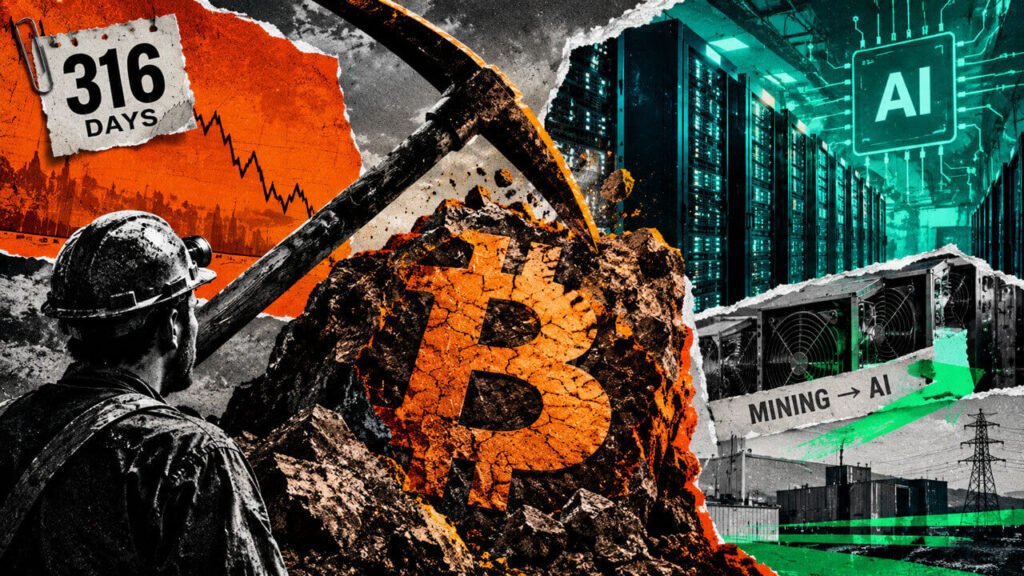 Bitcoin’s 316-day hashrate drought shows why AI could make this mining downturn harder to reverse Bitcoin’s 316-day hashrate drought shows why AI could make this mining downturn harder to reverse