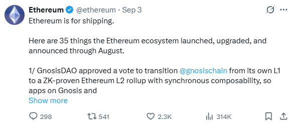 Ethereum Shipped Product Details | Source: Ethereum