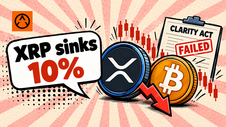 XRP and Bitcoin fall after CLARITY Act Senate vote fails
