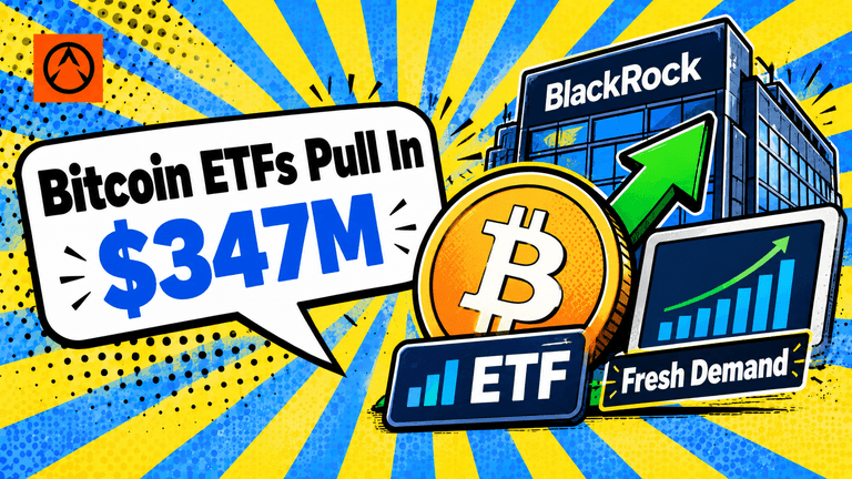Bitcoin ETFs attract $347 million as BlackRock leads inflows
