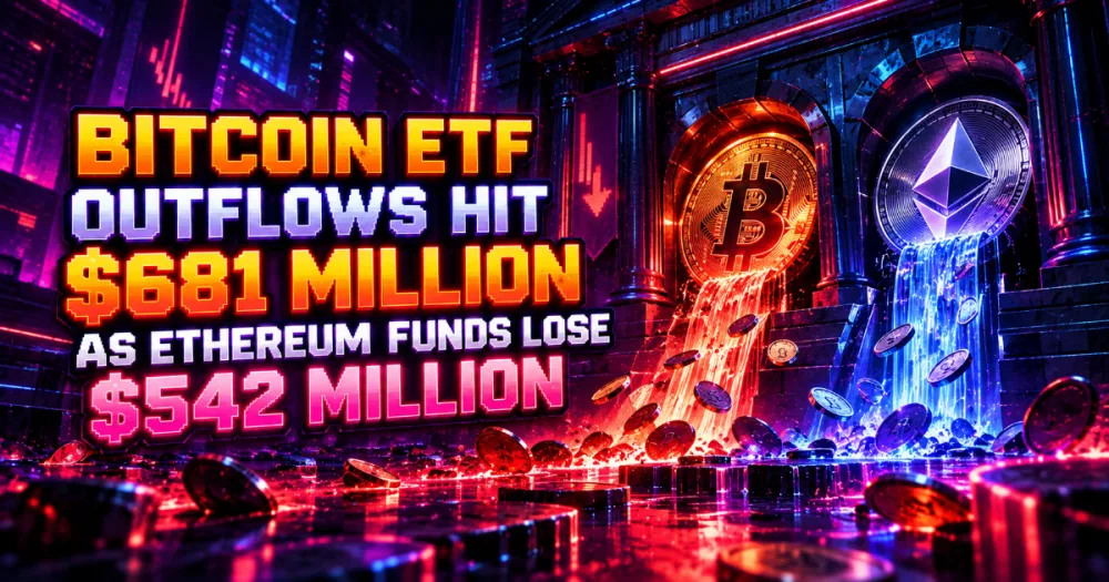 Bitcoin ETF Outflows Hit $681 Million as Ethereum Funds Lose $542 Million