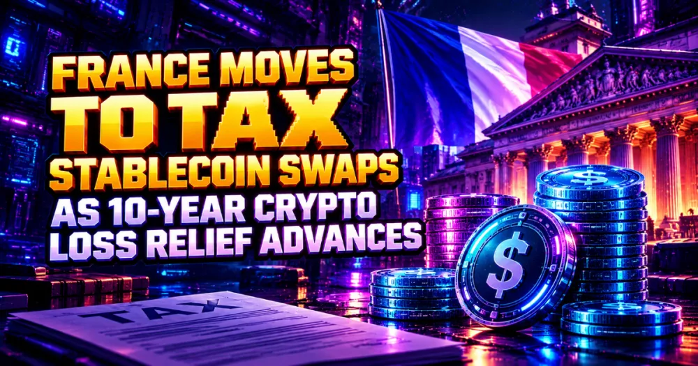 France Moves to Tax Stablecoin Swaps as 10-Year Crypto Loss Relief Advances France Moves to Tax Stablecoin Swaps as 10-Year Crypto Loss Relief Advances